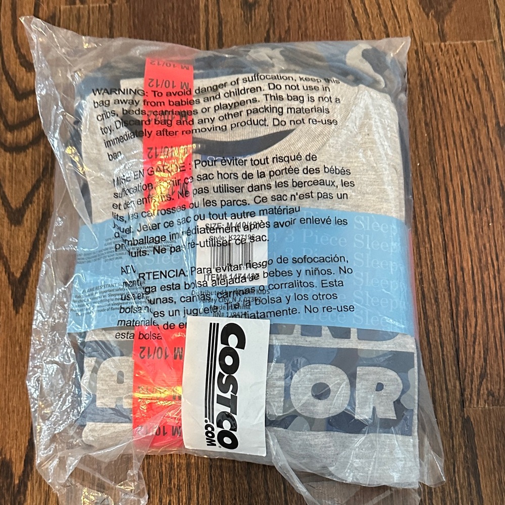Costco Gray and Blue Pajama Set